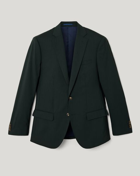 Slim stretch wool premium tailored jacket, Dark Khaki, hi-res